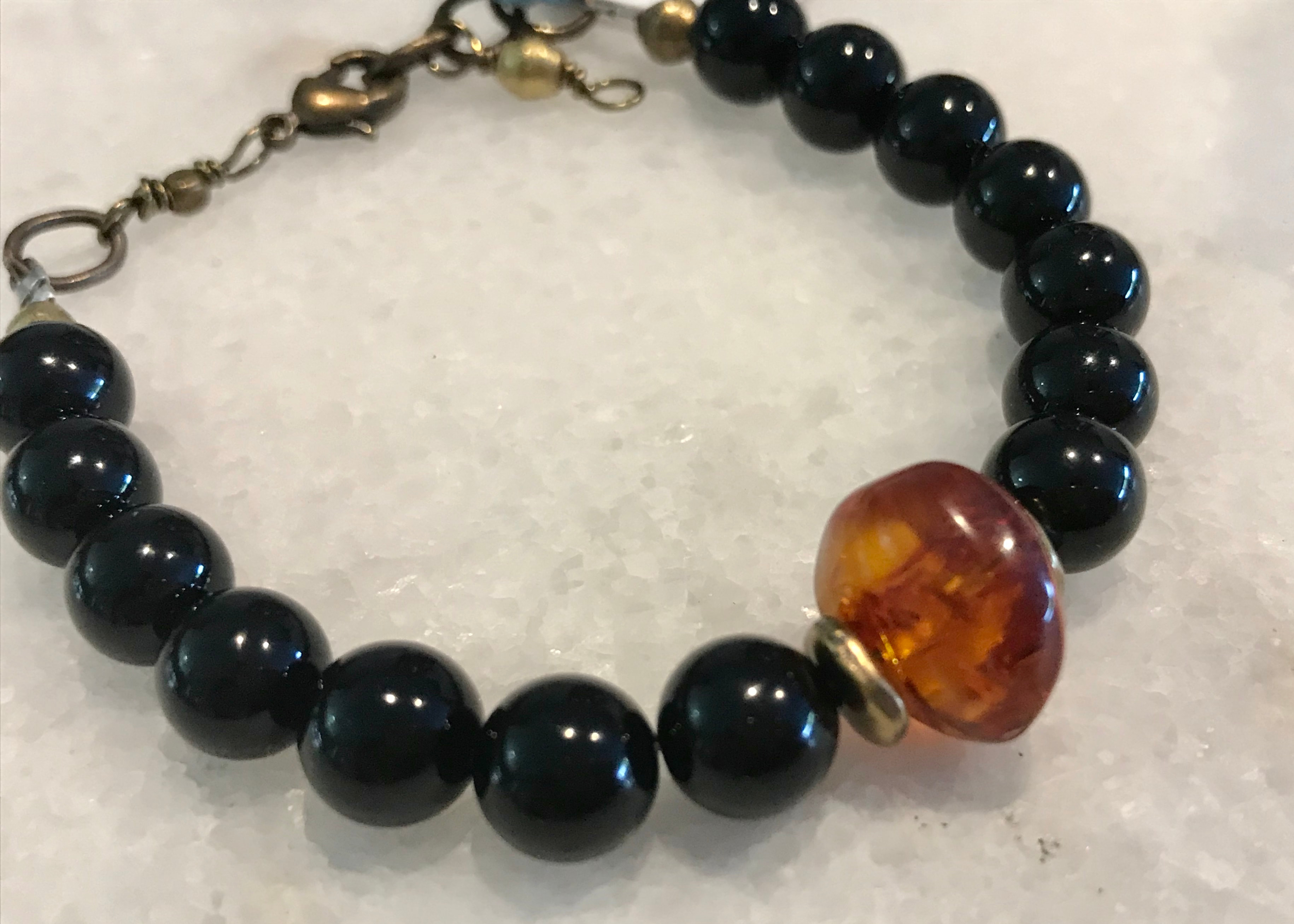 natural amber beads bracelet yellow honey healing gems - Crealandia